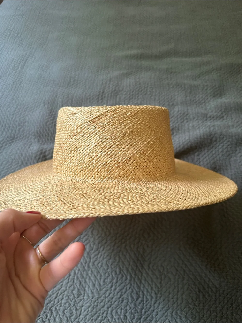 Gigi Pip Brae Straw Boater Tan
